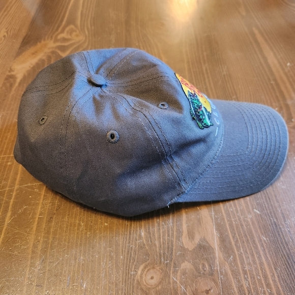 Gray Bass Pro Shops Club Cotton Cap W/ Embroidered Logo Patch Adjust Strapback - Picture 4 of 9